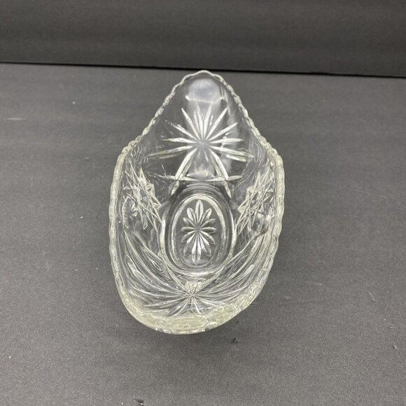 Cut Glass Candy Nut Dish Star Of David Pinwheel Sawtooth Edges Vtg Set Of 2 - Picture 12 of 12